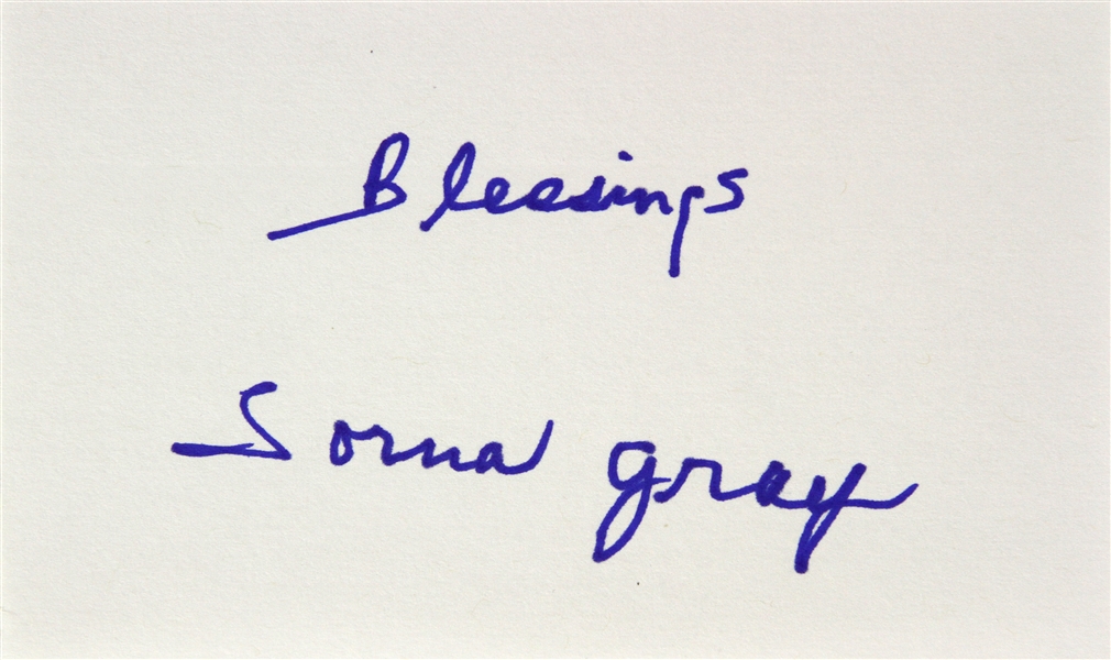 Lorna Gray Signed LE 3x5 Index Card (JSA)