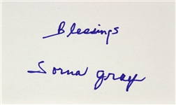Lorna Gray Signed LE 3x5 Index Card (JSA)