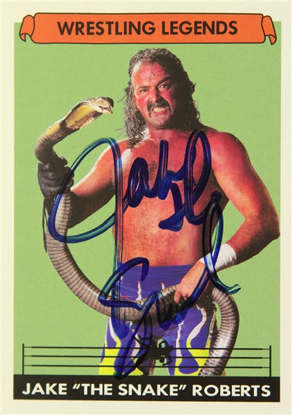 Jake “The Snake” Roberts WWF Wrestling Legend Signed LE Trading Card (JSA)