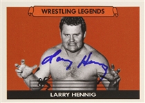 Larry ‘The Axe’ Hennig Wrestling Legend Signed LE Trading Card (JSA)