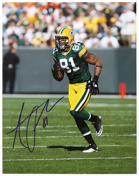 2010-2015 Andrew Quarless Green Bay Packers Signed 11"x 14" Photo (JSA)