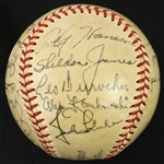 1948 New York Giants Team Signed ONL Frick w/ 23 Signatures Including Leo Durocher, Johnny Mize & More (*JSA Full Letter*)