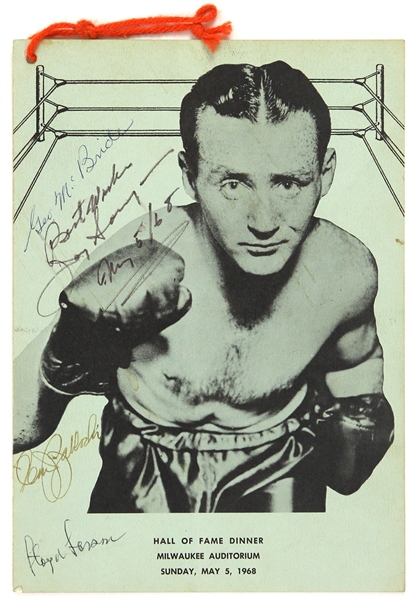 1968 Milwaukee Auditorium Hall of Fame Dinner Signed Program