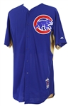 2015 Addison Russell Chicago Cubs Gold Batting Practice Jersey (MEARS LOA/MLB Hologram)