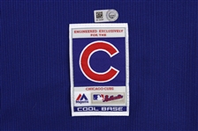 2015 Addison Russell Chicago Cubs Gold Batting Practice Jersey (MEARS LOA/MLB Hologram)