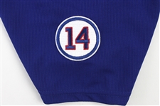 2015 Addison Russell Chicago Cubs Gold Batting Practice Jersey (MEARS LOA/MLB Hologram)