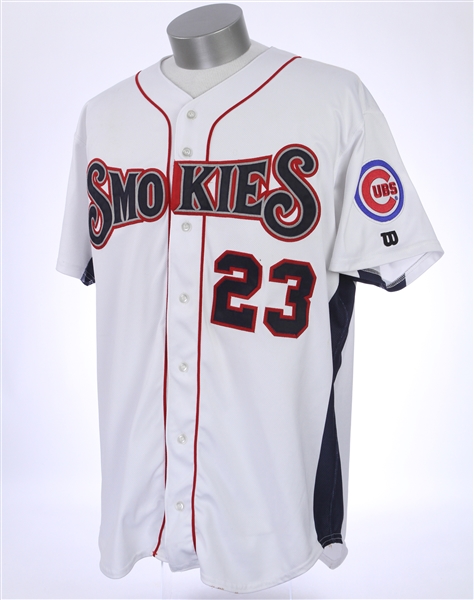 2014 Christian Villanueva Tennessee Smokies Signed Game Worn Home Jersey (MEARS LOA/Team COA)