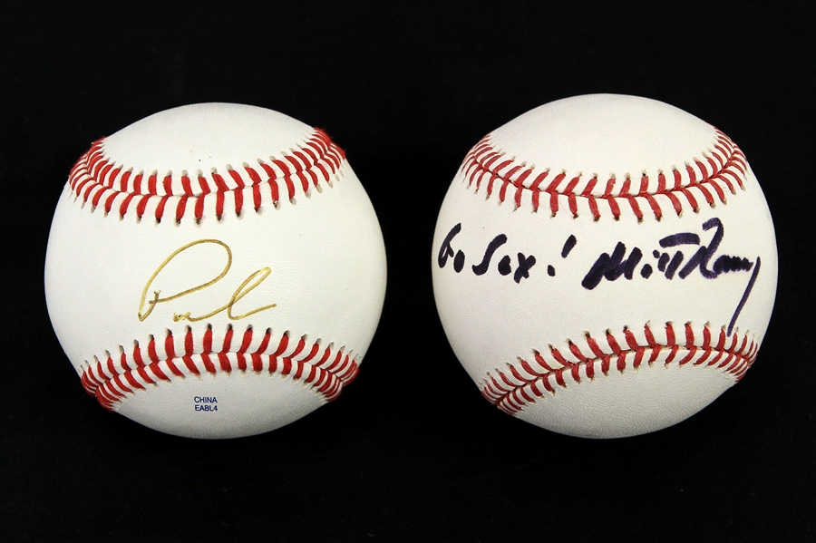 2012 Mitt Romney Paul Ryan Republican Presidential Nominees Signed Baseballs & Letter - Lot of 3 (PSA/DNA & JSA)