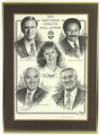 2001 Wisconsin Athletic Hall of Fame Multi Signed 20" x 27" Framed Lithograph w/ 5 Signatures Including Jim Taylor, Bud Selig & More (JSA) 34/250