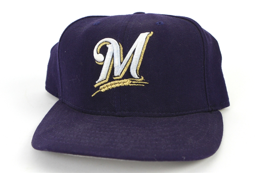 2006 Doug Davis Milwaukee Brewers Game Worn Cap (MEARS LOA)