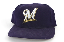 2006 Doug Davis Milwaukee Brewers Game Worn Cap (MEARS LOA)