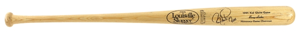1991 Barry Larkin Cincinnati Reds Signed Louisville Slugger Kid Glove Game Honorary Chairman Bat (JSA)