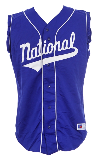 1993-96 Barry Larkin Cincinnati Reds National All Star Jersey Vest (MEARS LOA)