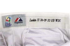 2013 Barry Larkin Brasil World Baseball Classic Home Uniform Pants (MEARS LOA)