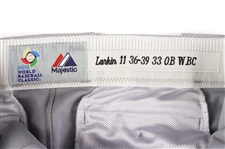 2013 Barry Larkin Brasil World Baseball Classic Road Uniform Pants (MEARS LOA)