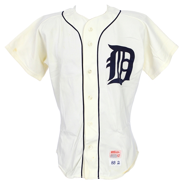 1983 Alan Trammell Detroit Tigers Tribute Jersey (MEARS LOA)