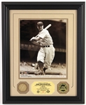 2001 Lou Gehrig New York Yankees 13" x 16" Framed Display w/ Game Used Bat Piece (Highland Mint COA) 187/325