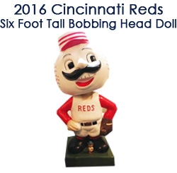 2016 Cincinnati Reds Six Foot Tall Bobbing Head Doll Nodder (EX- Reds Museum)
