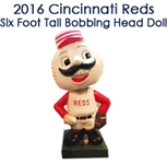2016 Cincinnati Reds Six Foot Tall Bobbing Head Doll Nodder (EX- Reds Museum)