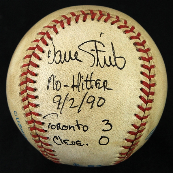 1990 (September 2) Dave Stieb Toronto Blue Jays Signed OAL Brown No Hitter Baseball (MEARS LOA/JSA)