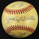 1988 Multi Signed ONL Feeney Baseball w/ 8 Signatures Including Mickey Mantle, Greg Maddux, Don Zimmer & More (JSA)