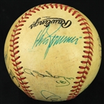 1988 Multi Signed ONL Feeney Baseball w/ 8 Signatures Including Mickey Mantle, Greg Maddux, Don Zimmer & More (JSA)