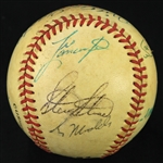 1988 Multi Signed ONL Feeney Baseball w/ 8 Signatures Including Mickey Mantle, Greg Maddux, Don Zimmer & More (JSA)