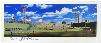 1995 Carl Yastrzemski Boston Red Sox Signed 15" x 36" Lithpograph (JSA) 383/600