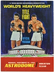 1966 (November 14) Muhammad Ali Cleveland Williams Houston Astrodome Heavyweight Title Fight Program