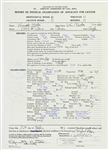 1973 Ken Norton World Heavyweight Champion Signed License Application Physical Report (Beckett COA)