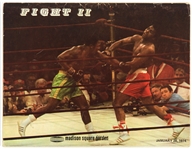 1974 (January 28) Muhammad Ali Joe Frazier II Madison Square Garden Heavyweight Title Fight Program