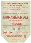 1976 (May 24) Muhammad Ali Richard Dunn Olympiahalle Heavyweight Title Fight German Language Ticket Stub