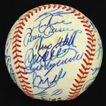 1991 Chicago Cubs Team Signed ONL White Baseball w/ 28 Signatures Including Greg Maddux, Ryne Sandberg, Andre Dawson & More (JSA)