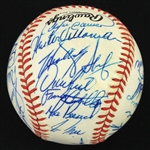 1991 Chicago Cubs Team Signed ONL White Baseball w/ 28 Signatures Including Greg Maddux, Ryne Sandberg, Andre Dawson & More (JSA)