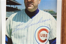 1960's-2000's Chicago Cubs White Sox Memorabilia Collection - Lot of 26 w/ Ernie Banks Signed Cap, 6 x 9 Player Photos, Cub Power Bumper Stickers & More