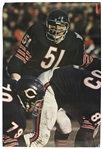 1968-2017 Dick Butkus Chicago Bears & Chicago Cubs Family Day Baseball Card Posters - Lot of 5 w/ Lee Smith Signature (JSA)