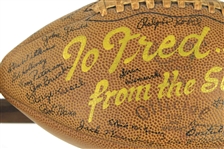 1948 Michigan Wolverines Team Signed Rawlings Rose Bowl Painted Football (JSA Full Letter)