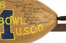 1948 Michigan Wolverines Team Signed Rawlings Rose Bowl Painted Football (JSA Full Letter)