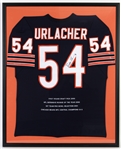 2000s Brian Urlacher Chicago Bears Signed 34" x 42" Framed Career Achievements Jersey (JSA)