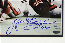 1990's Walter Payton Chicago Bears Signed 23 x 27 Framed Photo (Steiner) 366/1993