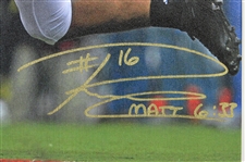 2011 Russell Wilson Wisconsin Badgers Signed 16 x 24 Canvas Print (JSA)
