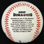 1990's Joe DiMaggio New York Yankees Signed Yankee Clipper Illustrated Baseball (JSA/Yankee Clipper)