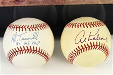 1980's-2000's Al Kaline Alan Trammell Detroit Tigers Signed Baseballs & Framed Photo - Lot of 3 (JSA)
