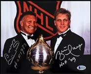 2000s Bobby & Brett Hull Signed 8" x 10" Photo (Beckett Autentication)