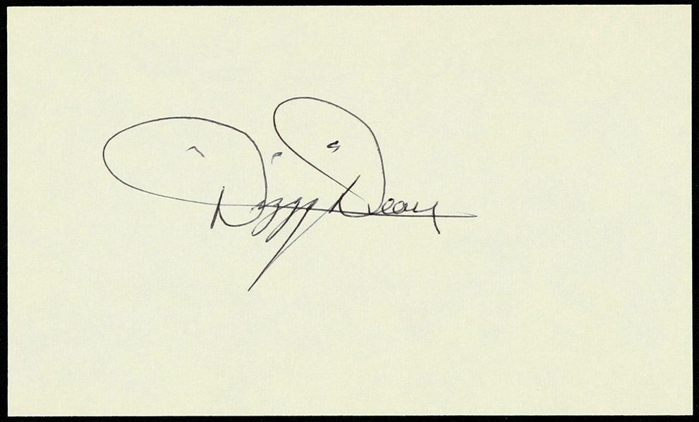 1950s Dizzy Dean St. Louis Cardinals Signed 3" x 5" Index Card (JSA)