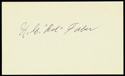 1950s Red Faber Chicago White Sox Signed 3" x 5" Index Card (JSA)