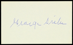 1950s George Sisler St. Louis Browns Signed 3" x 5" Index Card (JSA)