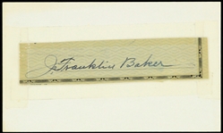 1950s Home Run Baker Philadelphia Athletics Signed Cut (JSA)