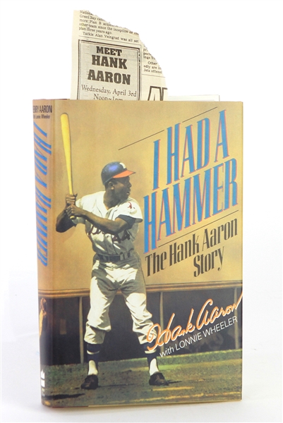1990s Hank Aaron Milwaukee Braves Signed "I Had A Hammer" Hardcover Book (JSA)