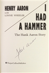 1990's Hank Aaron Milwaukee Braves Signed I Had A Hammer Hardcover Book (JSA)